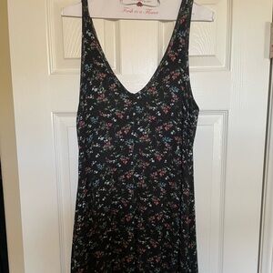 Karen Kane Black Floral Midi Dress